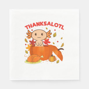 Serviette En Papier Thanksgiving Axolotl Thanksalotl Salamander Turqui