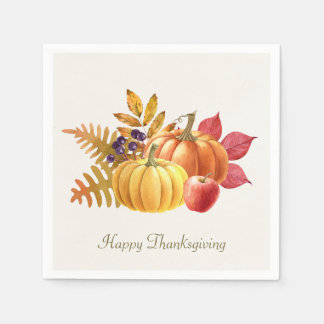 Serviette En Papier Thanksgiving Citrouille Napkin