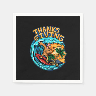 Serviette En Papier thanksgiving dinde de vacances chevaucher une plan