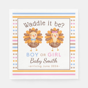 Serviette En Papier Thanksgiving Fall Gender Reveillez Turquie