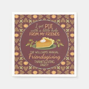 Serviette En Papier Thanksgiving Friendsgiving Party Citrouille Humour