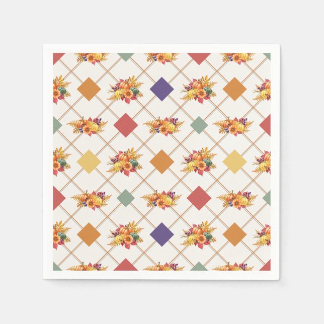 Serviette En Papier Thanksgiving Holiday Napkin (Devant)