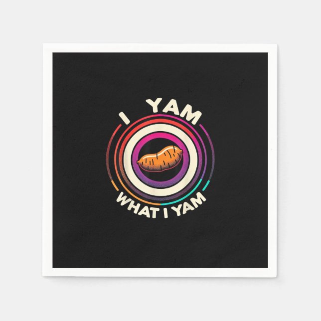 Serviette En Papier Thanksgiving - Je Yam Ce Que Je Yam (Devant)