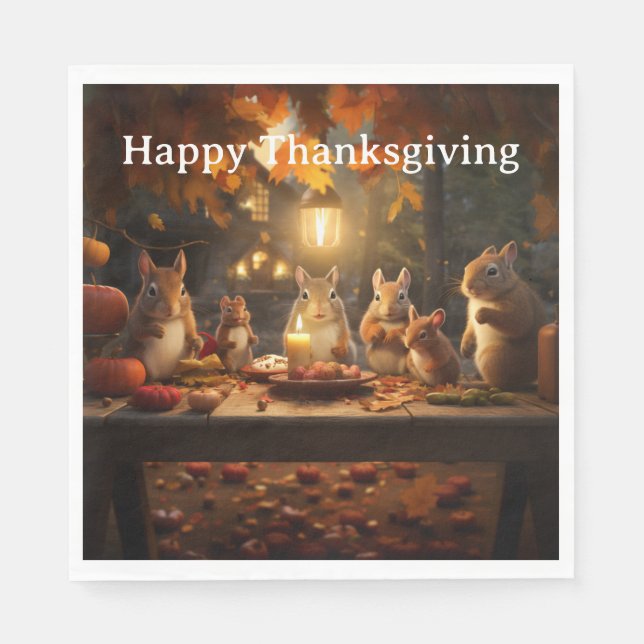 Serviette En Papier Thanksgiving Kids 16 Papier (Devant)