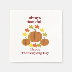 Serviette En Papier Thanksgiving Thanksgiving Citrouille Automne Thank
