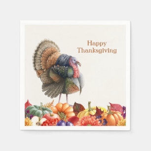 Serviette En Papier Thanksgiving Turkey Napkin