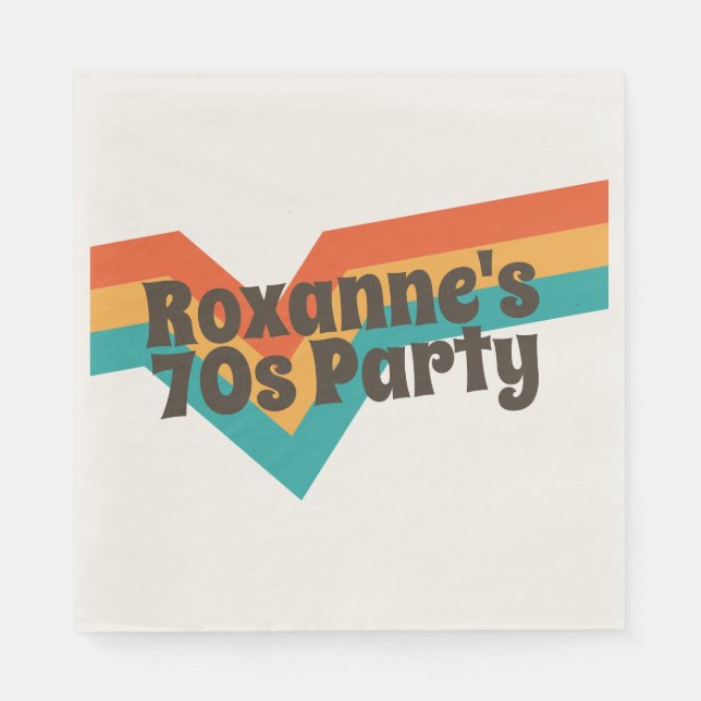 Serviette En Papier That 70s Birthday Party  (Devant)