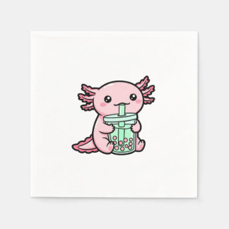 Serviette En Papier Thé axolotl mou et bulle