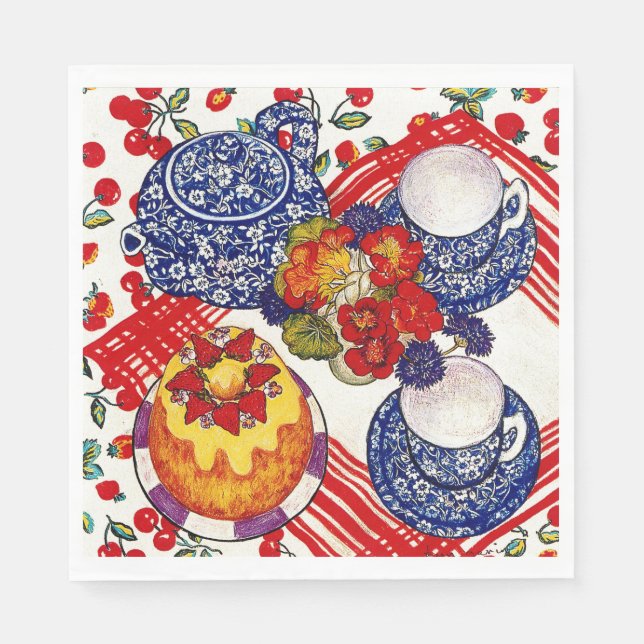 Serviette En Papier Thé de l'après-midi (Devant)