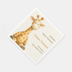 Serviette En Papier The Little Explorer Safari Friends Baby Shower