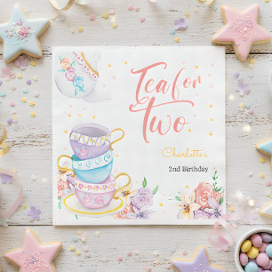 Serviette En Papier Thé pour deux, anniversaire de thé