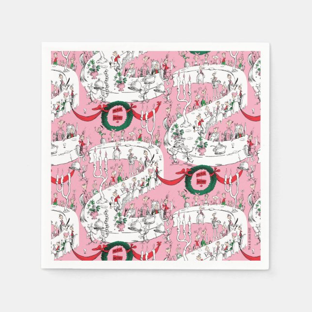 Serviette En Papier The Whos' Merry Christmas Feast (Devant)