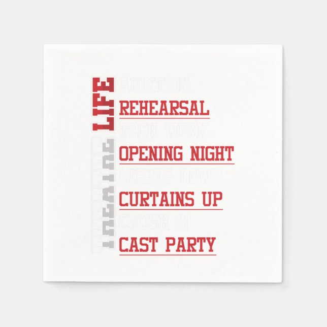 Serviette En Papier Théâtre Vie Théâtre Acteur Étape Cadeau (Devant)