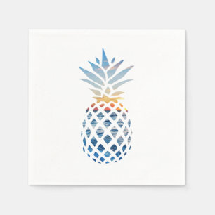 Serviette En Papier Thème Anniversaire de l'ananas tropical