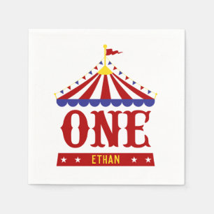 Serviette En Papier Thème Carnaval Personnalisé Premier anniversaire f
