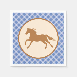 Serviette En Papier Thème d'anniversaire Cowboy Cheval pour enfants