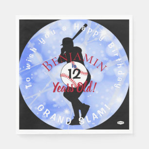 Serviette En Papier Thème de baseball Anniversaire Napkins HAMbyWG