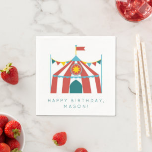 Serviette En Papier Thème de cirque pour enfants Anniversaire fêtes se