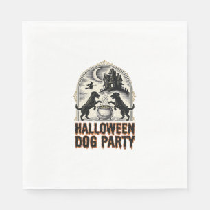 Serviette En Papier Thème de fête pour chien Halloween Chaudron de sor