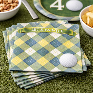 Serviette En Papier Thème de golf d'anniversaire, faisons la fête