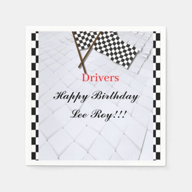 Serviette En Papier Thème de la course à la victoire (Devant)