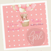Thème de l'ours Peach Baby shower de ballon à air