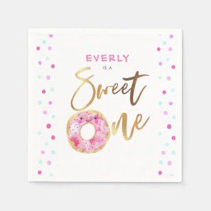 Serviette En Papier Thème Donut Sweet One Birthday Party