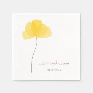 Serviette En Papier Thème fleur simple