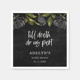 Serviette En Papier Thème floral gothique Halloween pour une douche de