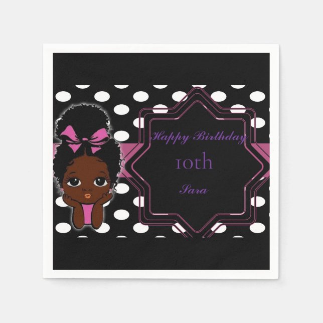 Serviette En Papier Thème Glam Girl (Devant)