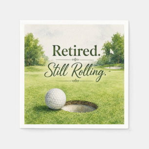 Serviette En Papier Thème golf pour la fête de retraite d'un golfeur