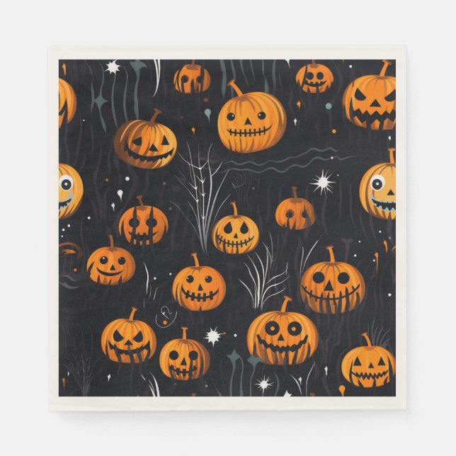 Serviette En Papier Thème Halloween (Devant)