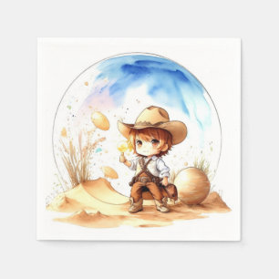 Serviette En Papier Thème Inspiré Cowboy Baby Boy Douche