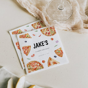 Serviette En Papier Thème Pizza Anniversaire