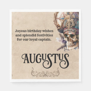 Serviette En Papier Thème vintage Pirate crâne