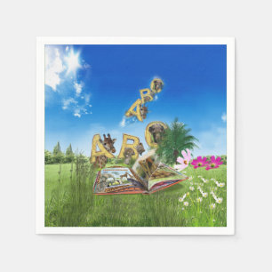 Serviette En Papier Thèmes ABC Capital Alphabet.