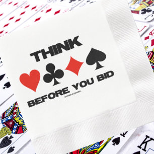 Serviette En Papier Think Before You Bid Bridge Advice Four Card Suits