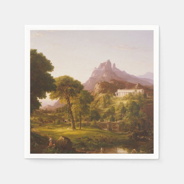 Serviette En Papier Thomas Cole  Rêve d'Arcadie (Devant)