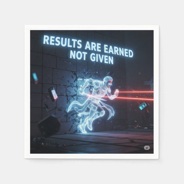 Serviette En Papier Threads gagnés : Le sol est réel (Devant)