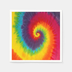 Serviette En Papier Tiedye Tourbillon Arc-en-ciel Groovy Couleurs Fraî