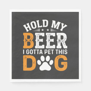 Serviette En Papier Tiens Ma Bière Amateur de Chien