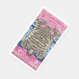 Serviette En Papier Tiger Chinoiserie Ginger Jar jar papier