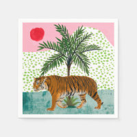 Tigre au lever du soleil