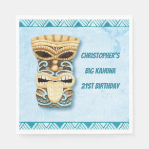 Serviette En Papier Tiki Luau Hawaiian Big Kahuna Party