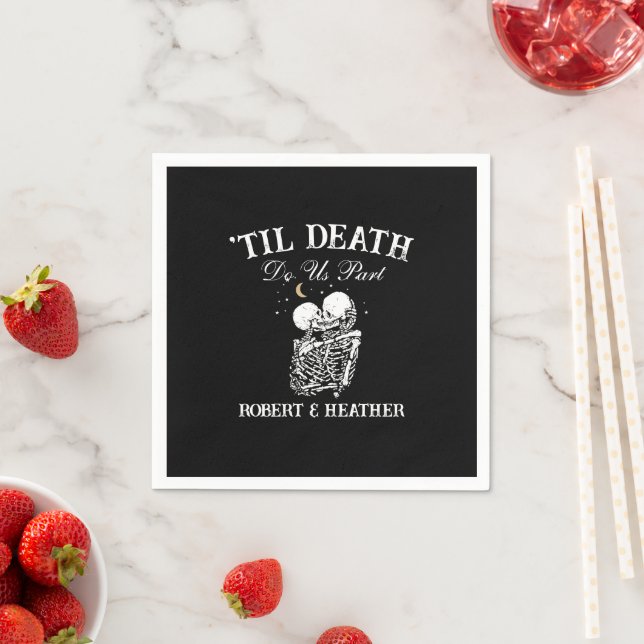 Serviette En Papier Til Death Skeleton Lots Tarot Card Goth Mariage (En situation)