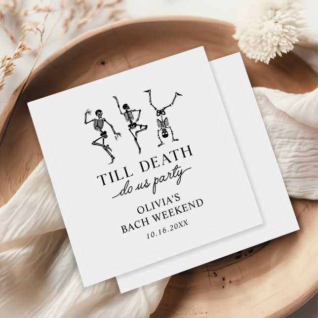 Serviette En Papier Till Death Do Us Party Bachelorette Weekend  (Créateur téléchargé)