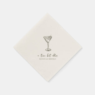 Serviette En Papier Tini Bit Ancienne fête d'anniversaire personnalisé