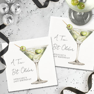 Serviette En Papier Tini Bit Older Martini Fête d'anniversaire