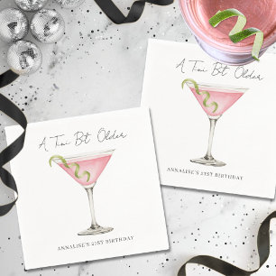 Serviette En Papier Tini Bit Older Martini Fête d'anniversaire