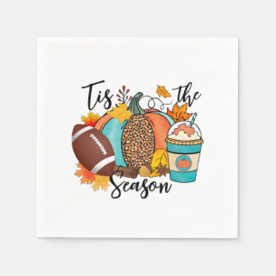 Serviette En Papier 'Tis The Season - Automne, Football & Épices Citro